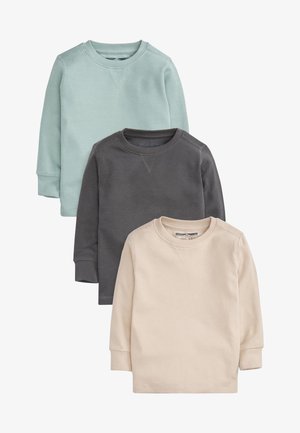 3 PACK TEXTURED - Longsleeve - blue