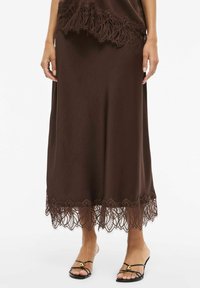 VILEA - Jupe longue - coffee bean