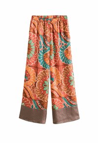 Next WIDE LEG CRINKLE - Püksid - brown multi paisley border print