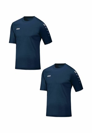 2 PACK KURZARM RUNDHALS  - T-Shirt print - dunkelblau