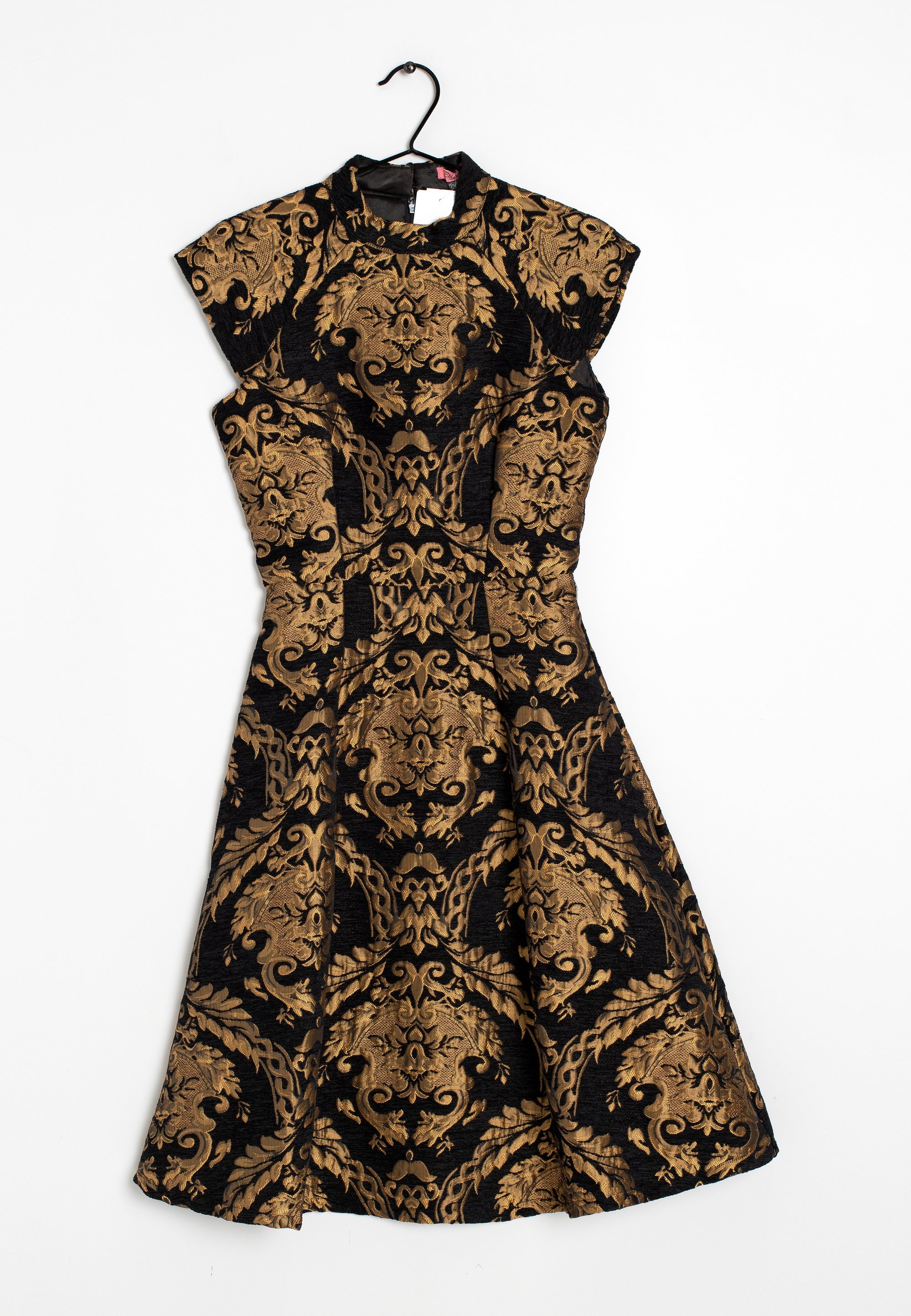 slim fit dress slacks Black Multi Metallic Jacquard Sleeveless Maxi Dress - Event Dresses