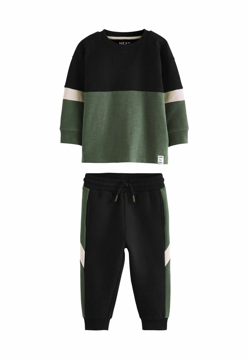 Next LONG SLEEVE SOFT TOUCH  AND JOGGERS SET  - REGULAR FIT - Træningssæt - black green
