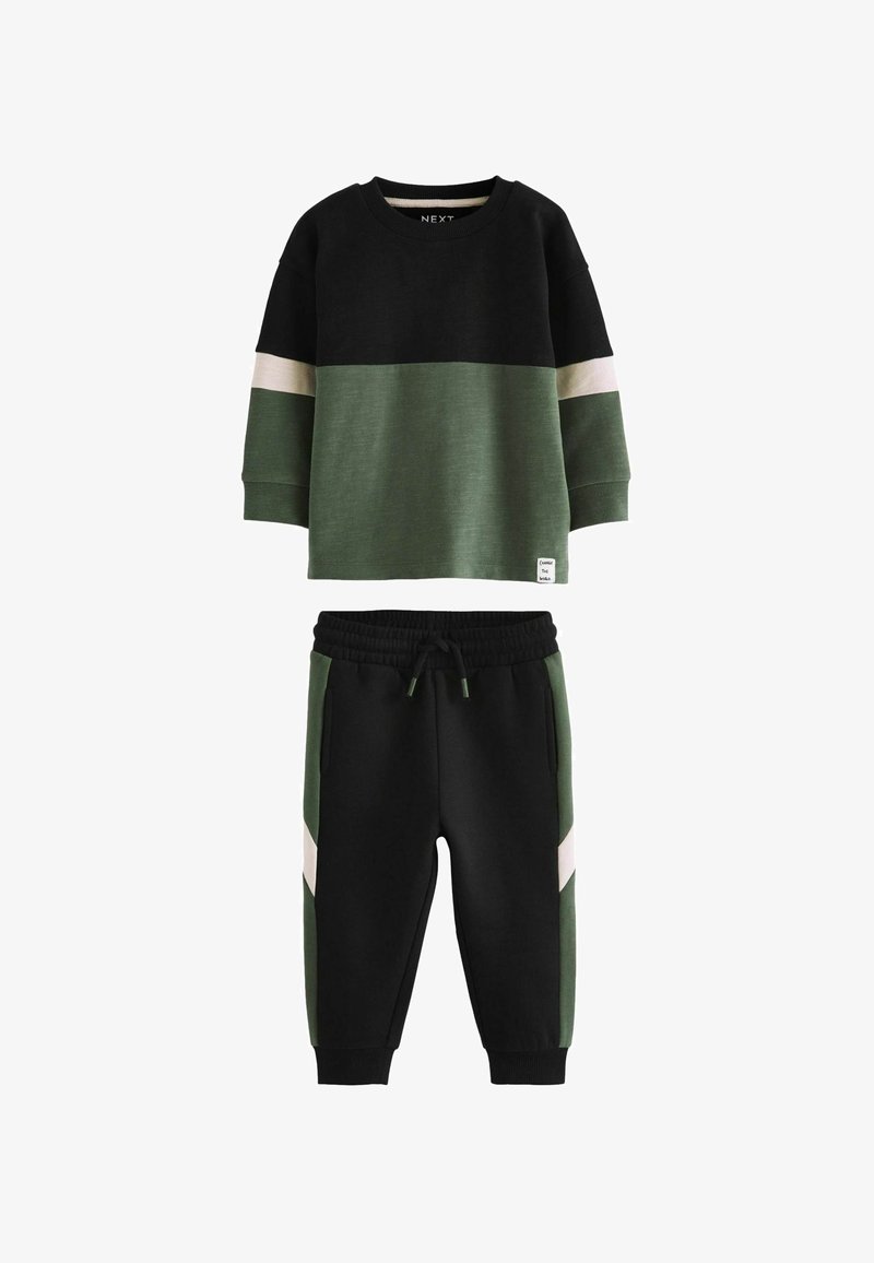 Next LONG SLEEVE SOFT TOUCH  AND JOGGERS SET  - REGULAR FIT - Træningssæt - black green