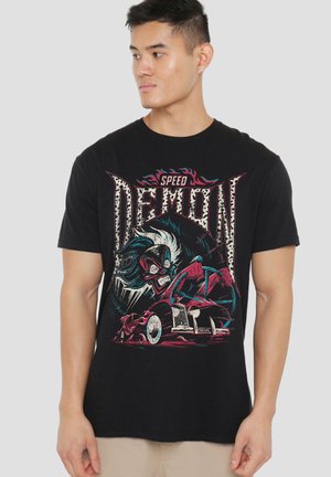Disney, CRUELLA SPEED DEMON - Print T-shirt - black