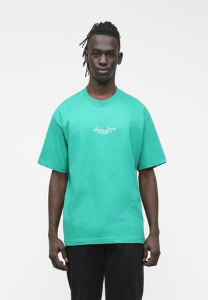 Guess Jeans TEE - T-shirt print - green leafs