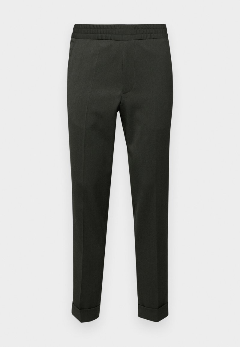 Filippa K TERRY CROPPED TROUSER - Hlače - green melange
