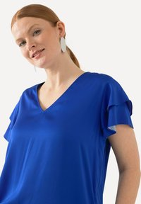 Ulla Popken DOUBLE CAP SLEEVE - Bluse - blue
