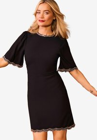 Love & Roses PETITE FIT - EMBELLISHED SCALLOP TRIM  - Nappali ruha - black