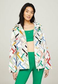 Tommy Hilfiger TH MONOGRAM WATER REPELLENT WAISTED HOODED  - Outdoorjas - th large multi monogram  calico