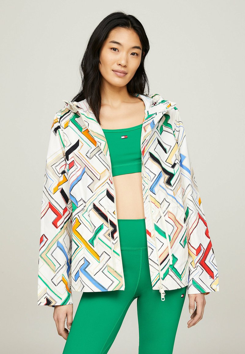 Tommy Hilfiger TH MONOGRAM WATER REPELLENT WAISTED HOODED  - Outdoorjas - th large multi monogram  calico
