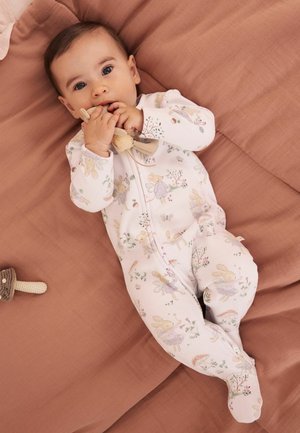 Next, REGULAR FIT - FLEECE LINED TWO WAY ZIP BABY SLEEPSUIT - Pyjamas - white lilac fairy mouse