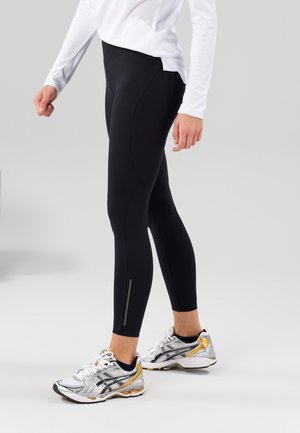FULL LENGTH HIGH RISE LEGGINGS WITH REFLECTIVE STRIP - Tights - black