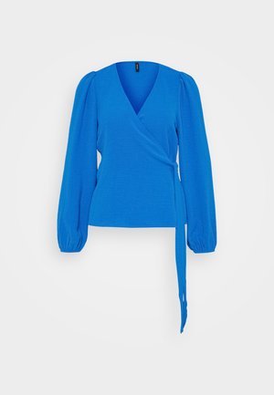 Vero Moda Petite VMALVA WRAP - Blusa - skydiver