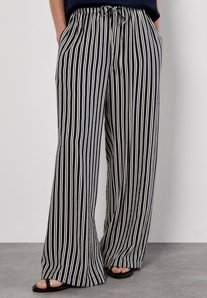 WIDE STRIPE - Pantaloni - navy