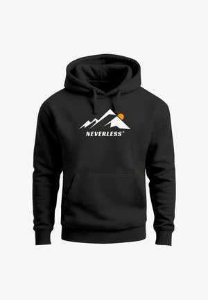 Neverless, MOUNTAIN GRAFIK PRINT-PULLOVER - Hoodie - schwarz