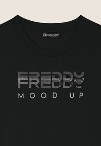 Freddy GIROCOLLO CON GRAFICA E PERLINE - Camiseta estampada - nero
