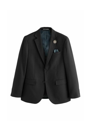 Next, SKINNY FIT - TEXTURED SUIT JACKET WITH BROOCH . - Suit jacket - black