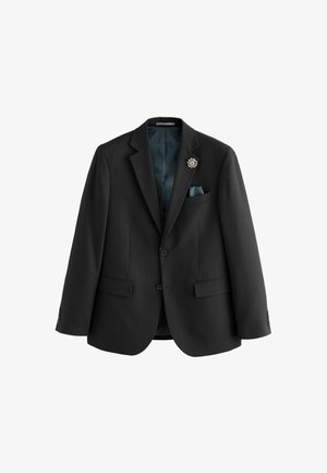 Next, SKINNY FIT - TEXTURED SUIT JACKET WITH BROOCH . - Suit jacket - black