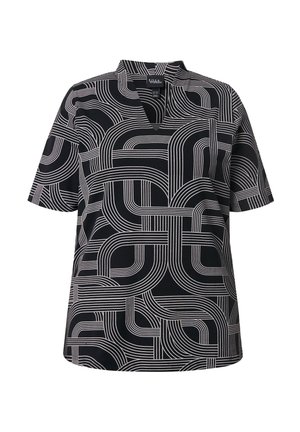 Ulla Popken, KELCHKRAGEN HALBARM - Printtipaita - black