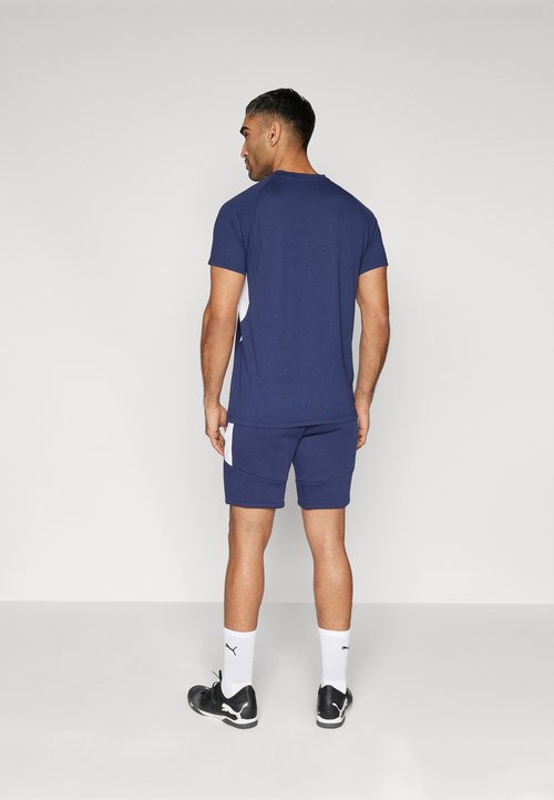 PUMA SHORTS - Pantalón corto de deporte - navy/silver/white — photo 3