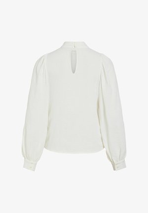 VILA, LONG SLEEVED TOP VIPALLAS HIGH NECK - Bluse - snow white