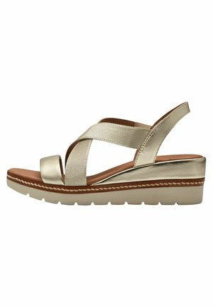 Sandalen met plateauzool - gold