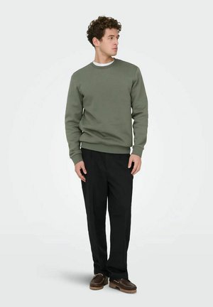 Only & Sons, ONLY  SONS HERREN PULLOVER ONSCERES 2 PACK - Sweatshirt - x schwarz    x olive