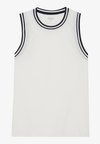 MESH BASKETBALL VEST WITH CONTRAST PIPING - Top - off-white