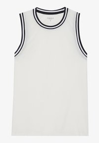 MESH BASKETBALL VEST WITH CONTRAST PIPING - Μπλούζα - off-white