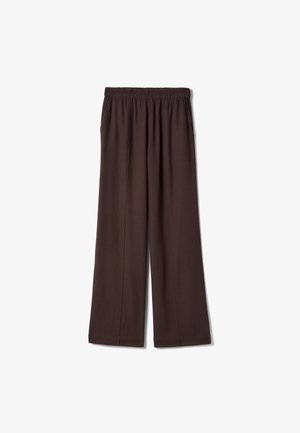 OVS, STRAIGHT-FIT TROUSERS - Stoffhose - dark brown
