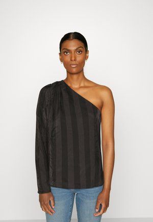 La Strada Unica SATINA ONE SHOULDER - Bluză - black