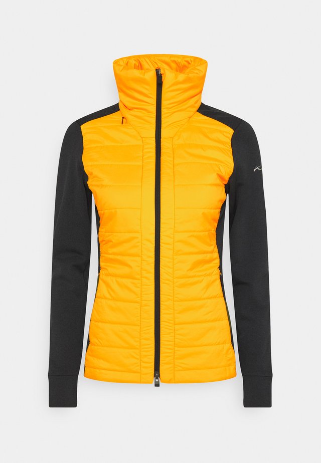 WOMEN MUNDIN MIDLAYER JACKET - Forro polar - black mel/gold honey yellow