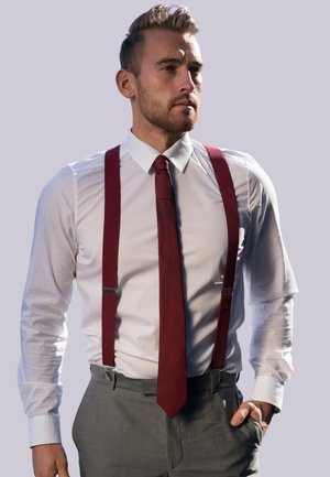 Massi Morino Poslovni remen - weinrot