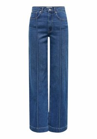 ONLJUICY HOHE TAILLE WEITER  - Wide Leg - medium blue denim