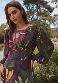 Next KEW COLLECTION LONG SLEEVE - Maxi šaty - black floral print