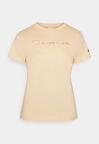 ICONS CREWNECK WITH LARGE TONAL LOGO - Základné tričko - tan