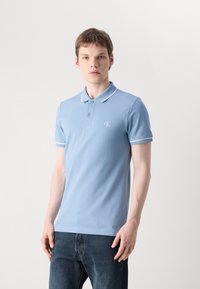 Calvin Klein Jeans TIPPING SLIM - Polo - faded denim