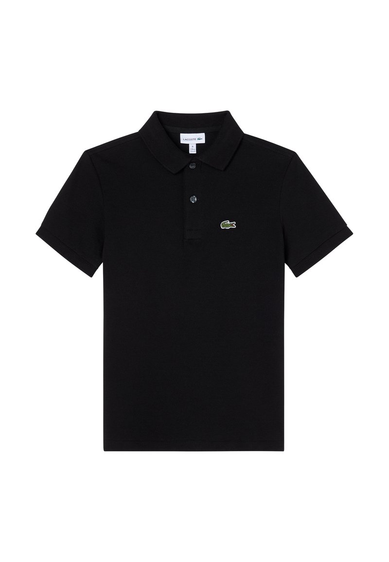 Lacoste Boys Long Sleeve Pique Polo Shirt in Black