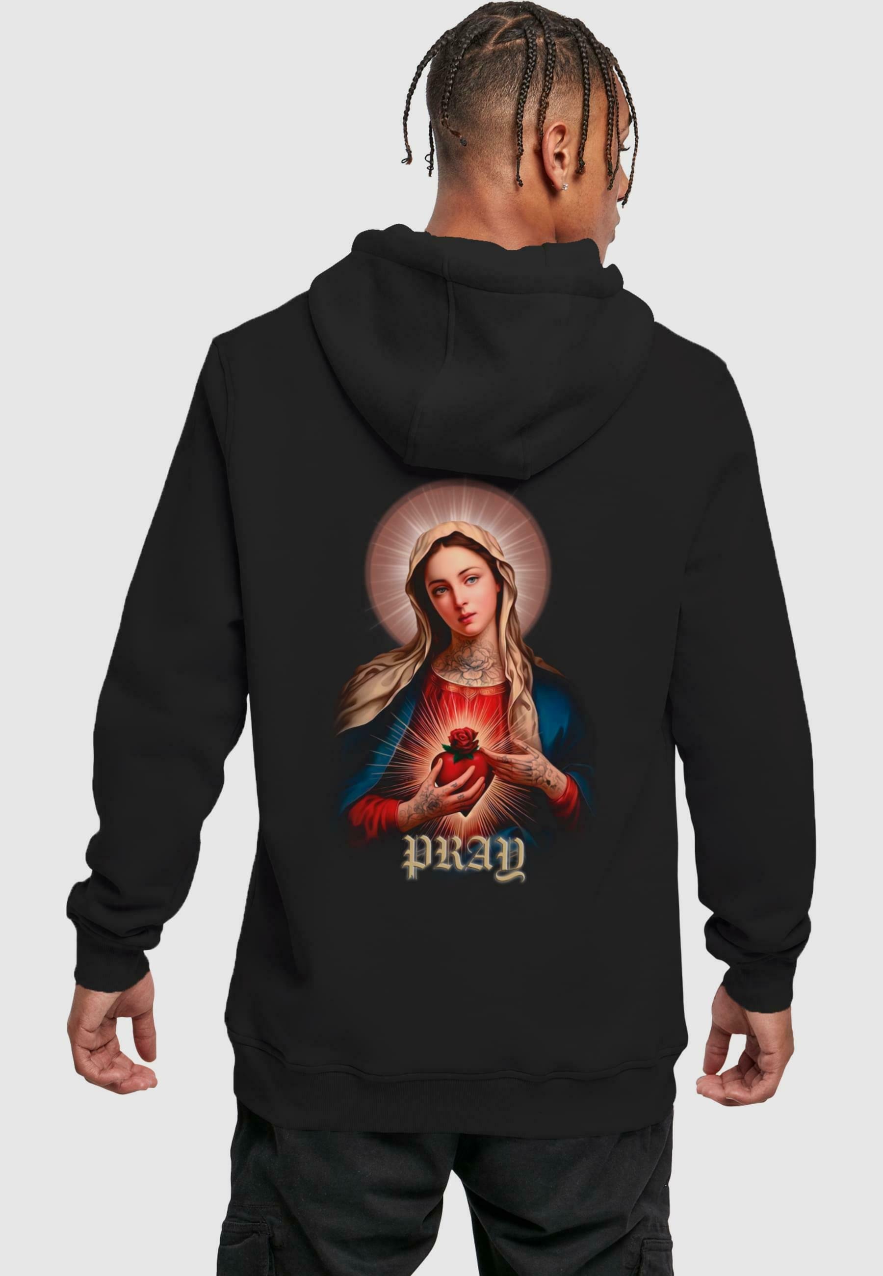 Mister Tee PRAYING MARY - Jersey con capucha - black/negro