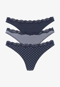 Geselecteerd, marine gepunktet/ gestreift /uni