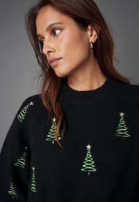 Next Džemper - black christmas tree short sleeve