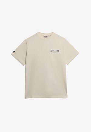 Superdry & Co, ATHLETIC ESSENTIALS - T-shirts print - desert bone off white
