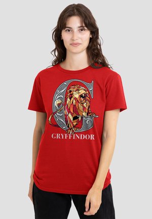 Cotton Soul, HARRY POTTER MOSAIC GRYFFINDOR WITH LION - Print T-shirt - red