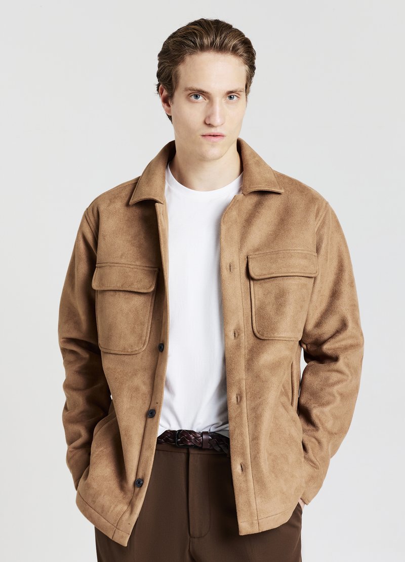 Calliope SHACKET SIMIL CAMOSCIO - Giacca in similpelle - tabacco