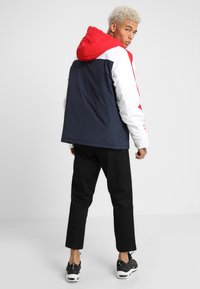 Urban Classics HOODED JACKET - Lahka jakna - navy/white/firered
