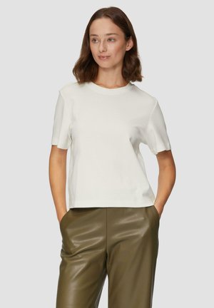 s.Oliver VERKÜRZTES MIT CREW NECK - T-shirt basic - creme