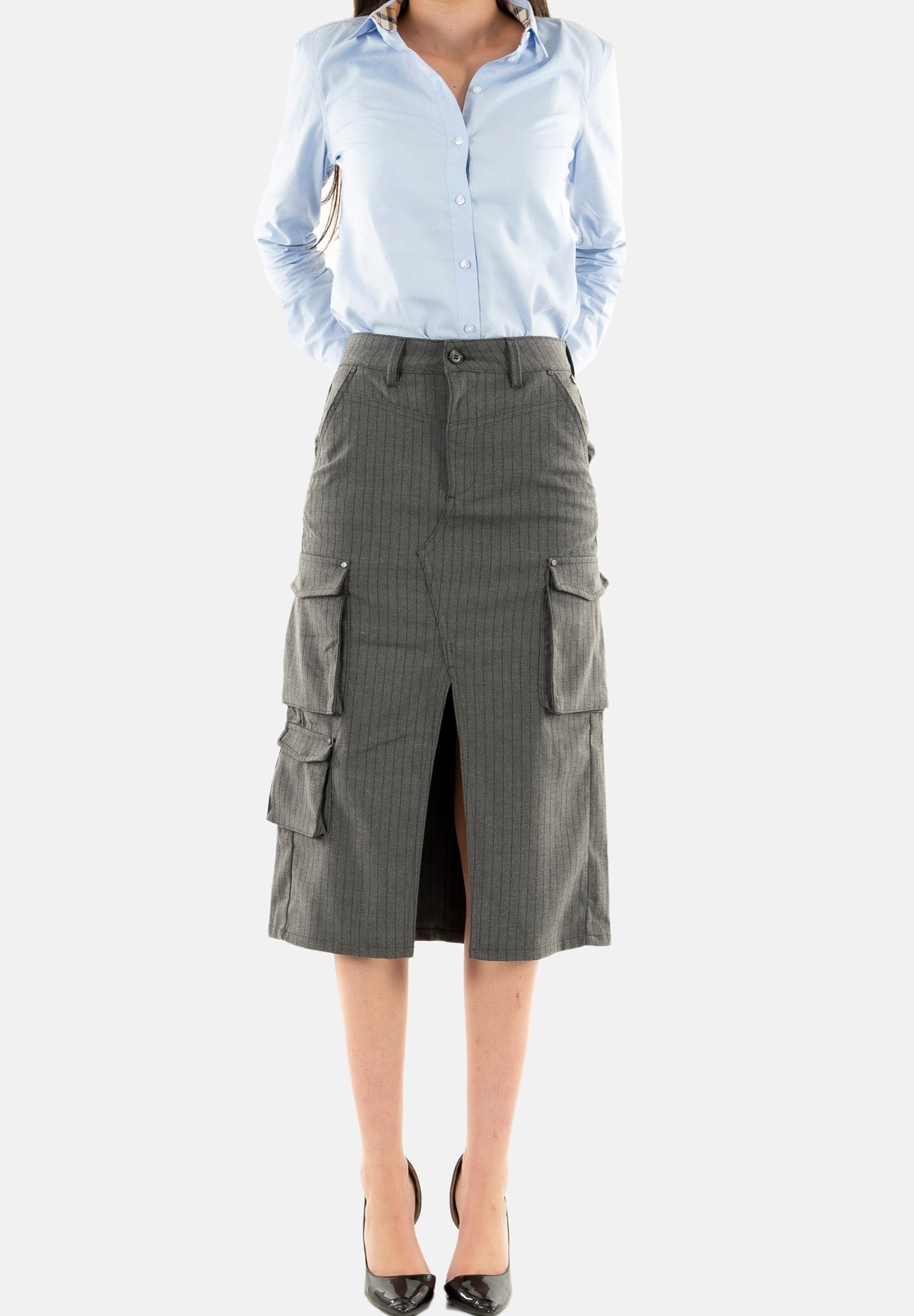 Robes Jupe Freeman T Porter Freeman Porter Jupe Trapèze Gris