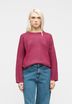 VILIGA O NECK - Svetrík - anemone melange