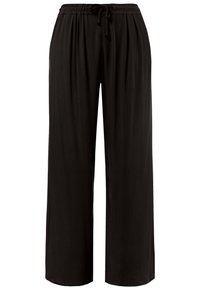 BREITE WEITES BEIN - Nohavice - schwarz