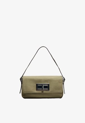 Stradivarius, COMPACT SHOULDER BAG WITH METAL CLASP - Sac à main - khaki